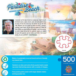 Paradise Beach - Oceanside Camping 500 Piece Jigsaw Puzzle (ONLINE ORDER ONLY)