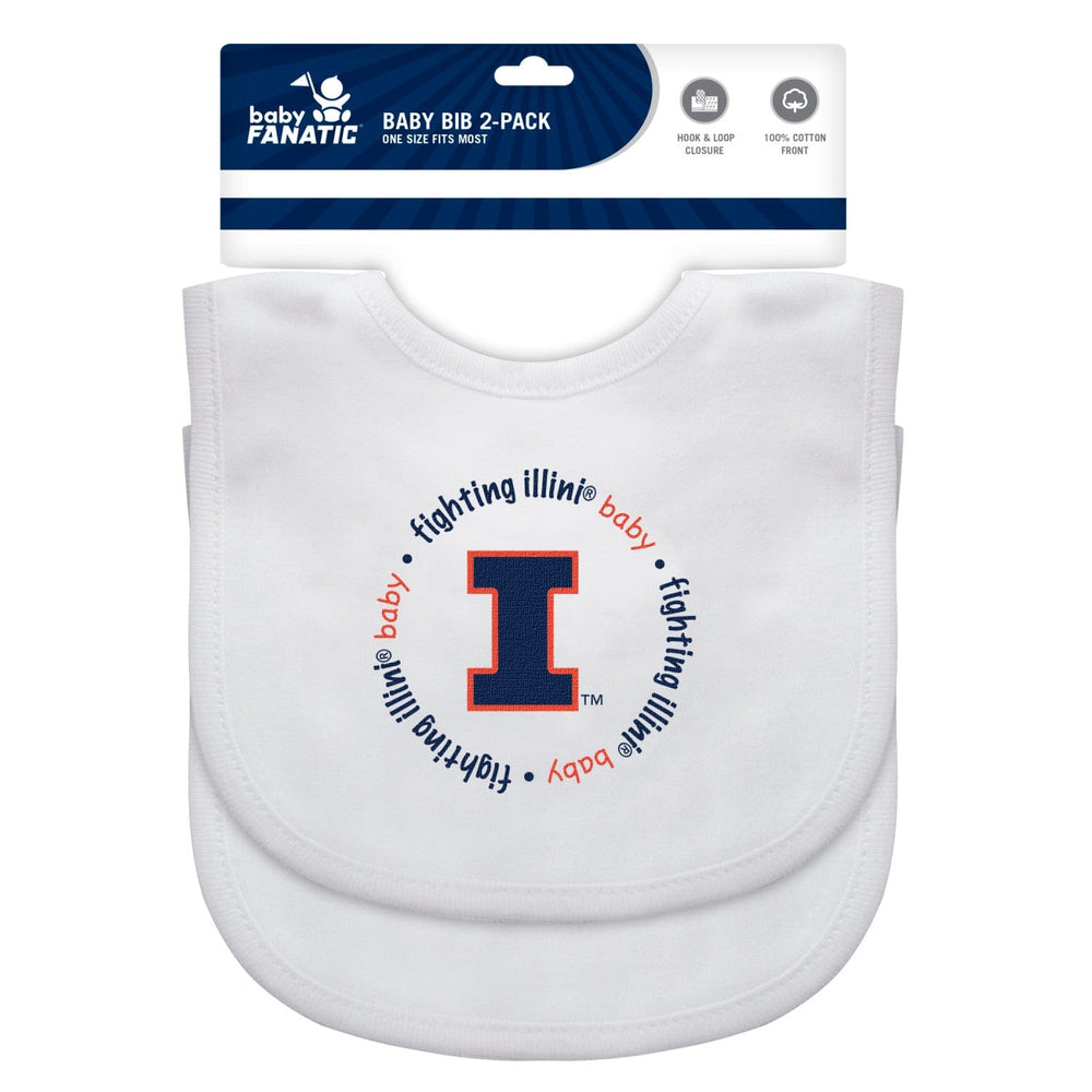 Illinois Fighting Illini - Baby Bibs 2-Pack (ONLINE ORDER ONLY)