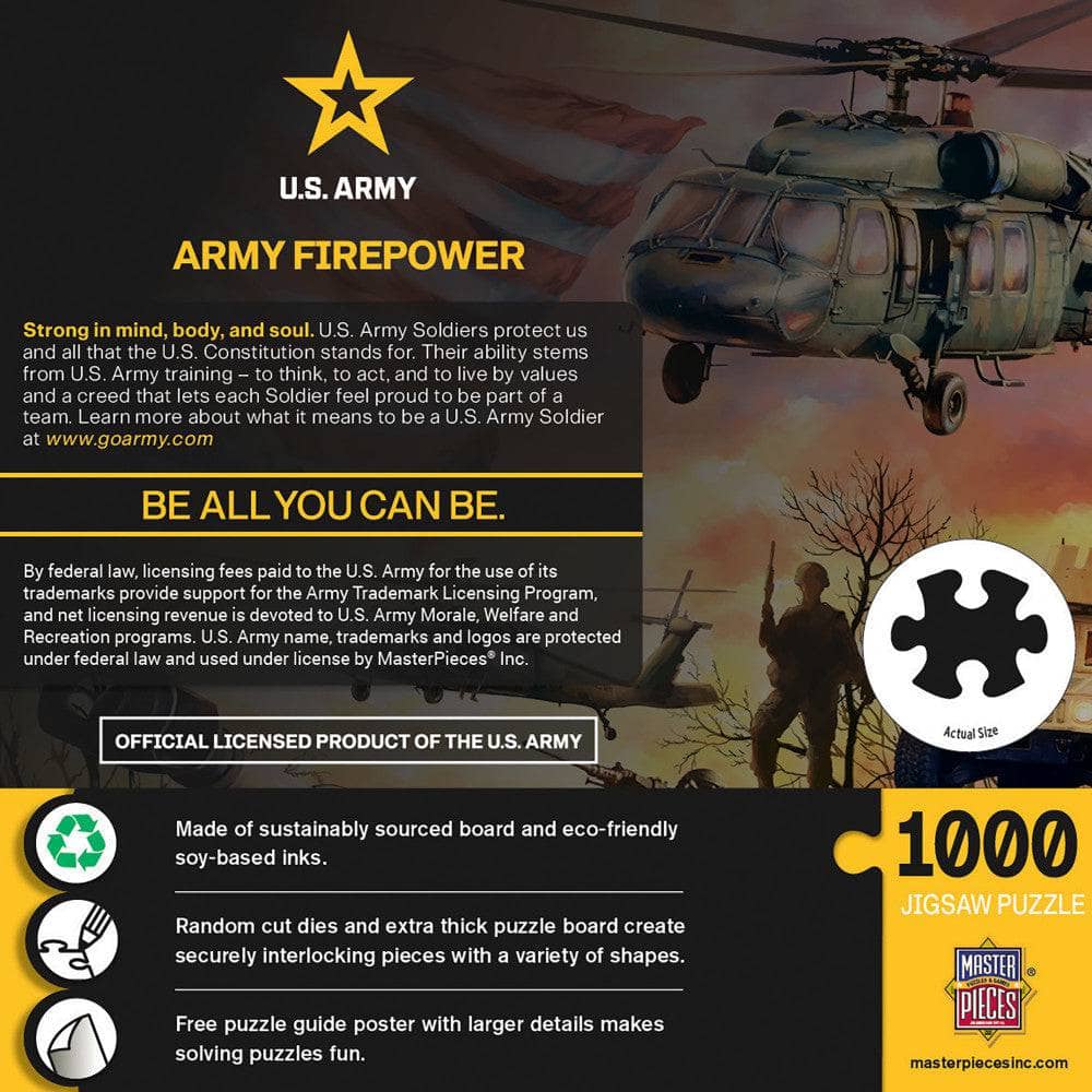 U.S. Army - Army Firepower 1000 Piece Jigsaw Puzzle (ONLINE ORDER ONLY)
