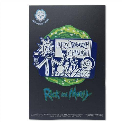 Zen Monkey: Happy Hanu--Chanukah, Rick! - Rick and Morty Enamel Pin (ONLINE ORDER ONLY)