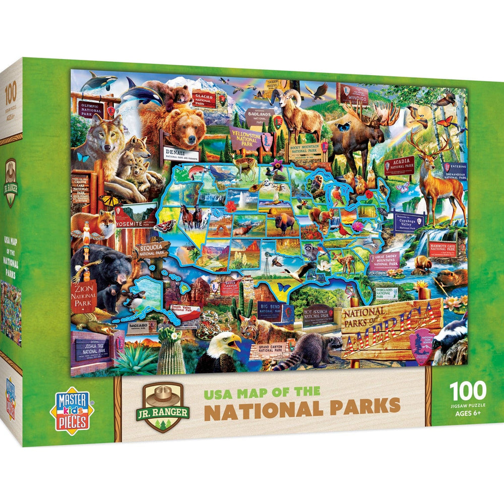 USA Map of the National Parks - 100 Piece Jigsaw Puzzle (ONLINE ORDER ONLY)