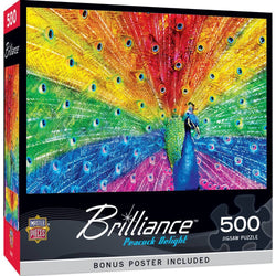 Brilliance - Peacock Delight 500 Piece Jigsaw Puzzle (ONLINE ORDER ONLY)