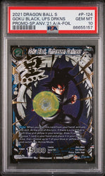 2021 DRAGON BALL SUPER GOKU BLACK, UFS DRKNS #P-124 - PSA 10 (Online Order Only)