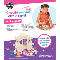 Princess Carriage Wood Craft & Paint Kit (ONLINE ORDER ONLY)