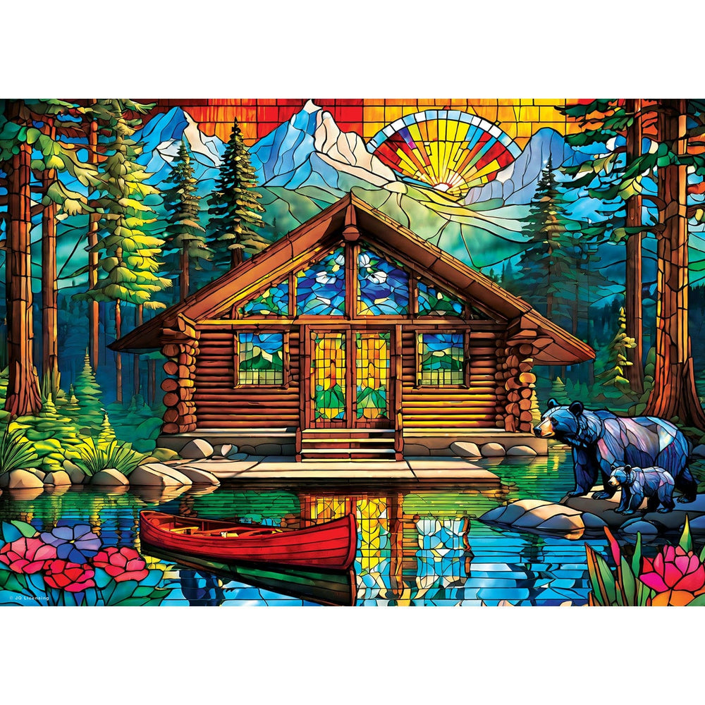 Stained Glass - Cabin Spectrum 1000 Piece Jigsaw Puzzle (ONLINE ORDER ONLY)