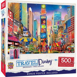 Travel Diary - Broadway, Times Square 500 Piece Jigsaw Puzzle (ONLINE ORDER ONLY)