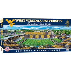 West Virginia Mountaineers - 1000 Piece Panoramic Jigsaw Puzzle - Center View (ONLINE ORDER ONLY)