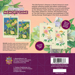 Farmer's Almanac - Backyard Garden Flowers Memory Game