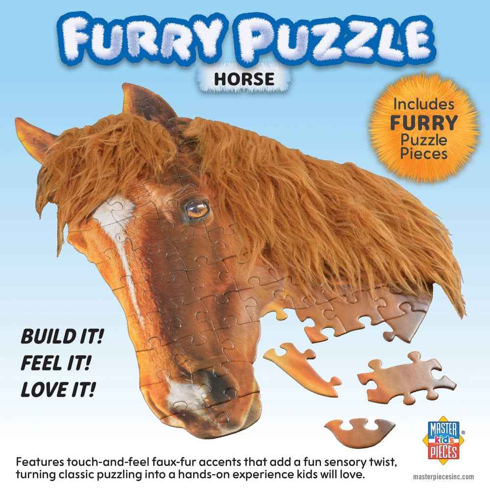 Furry Puzzle - Horse 48 Piece Shaped Puzzle (ONLINE ORDER ONLY)