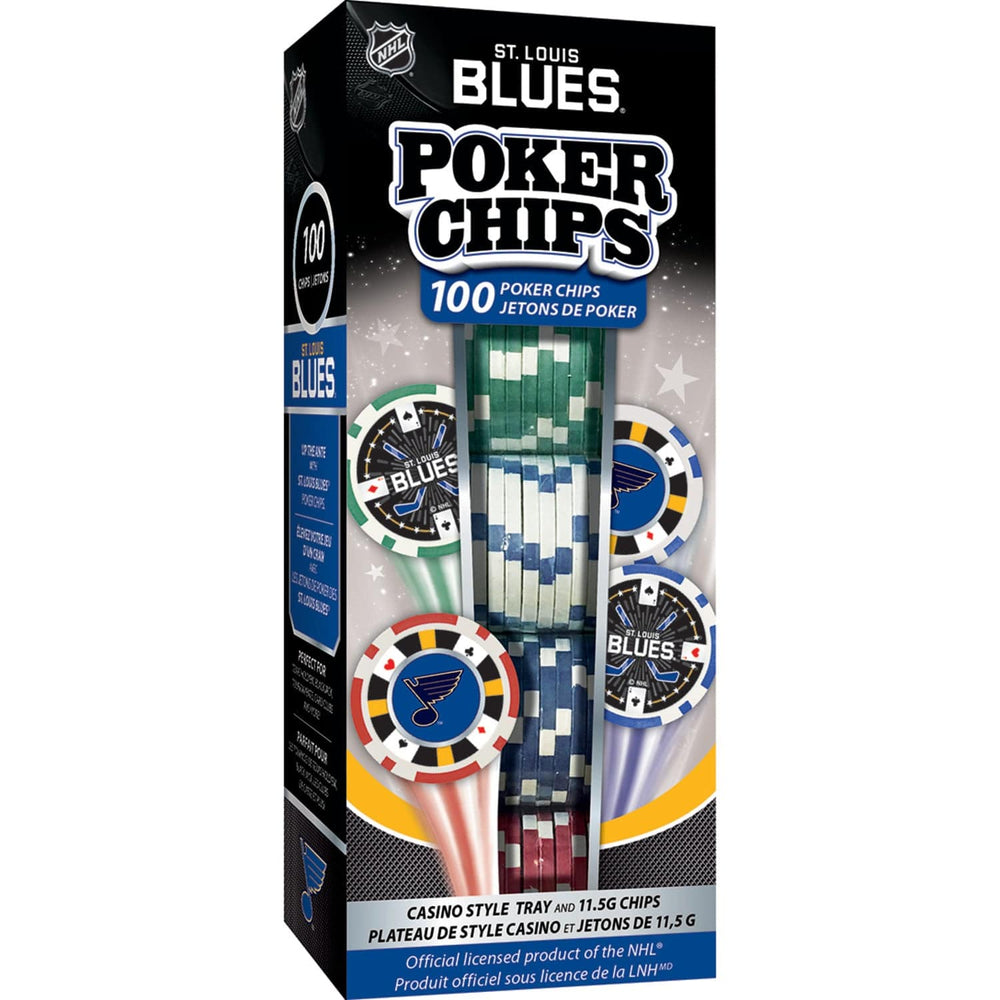 St. Louis Blues 100 Piece Poker Chips (ONLINE ORDER ONLY)