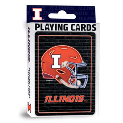 Illinois Fighting Illini Neon-Styled Playing Cards - 54 Card Deck (ONLINE ORDER ONLY)