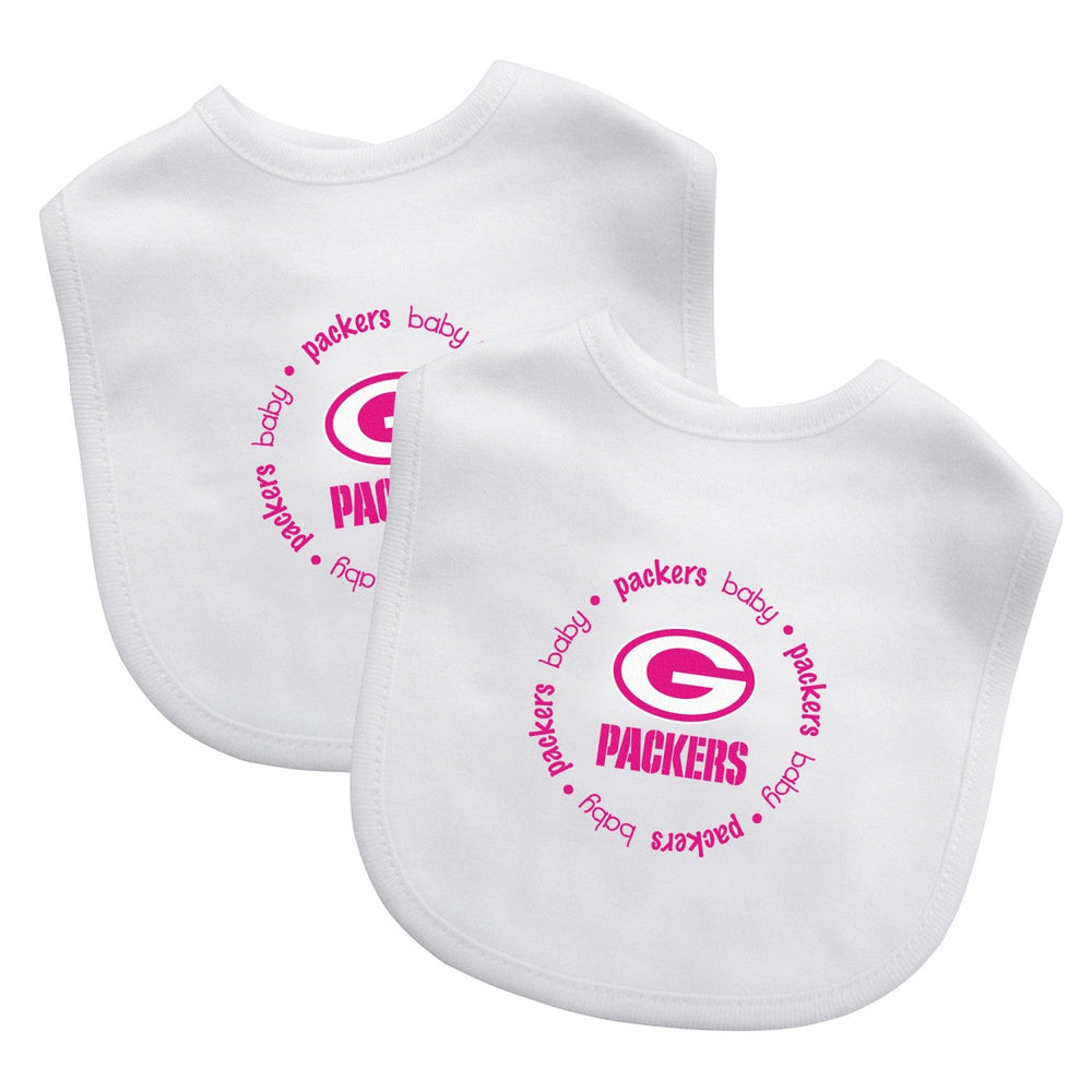 Green Bay Packers - Baby Bibs 2-Pack - Pink Logo (ONLINE ORDER ONLY)
