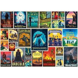 Vintage Posters - Literary Classics 1000 Piece Jigsaw Puzzle (ONLINE ORDER ONLY)