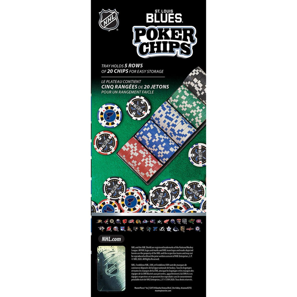 St. Louis Blues 100 Piece Poker Chips (ONLINE ORDER ONLY)