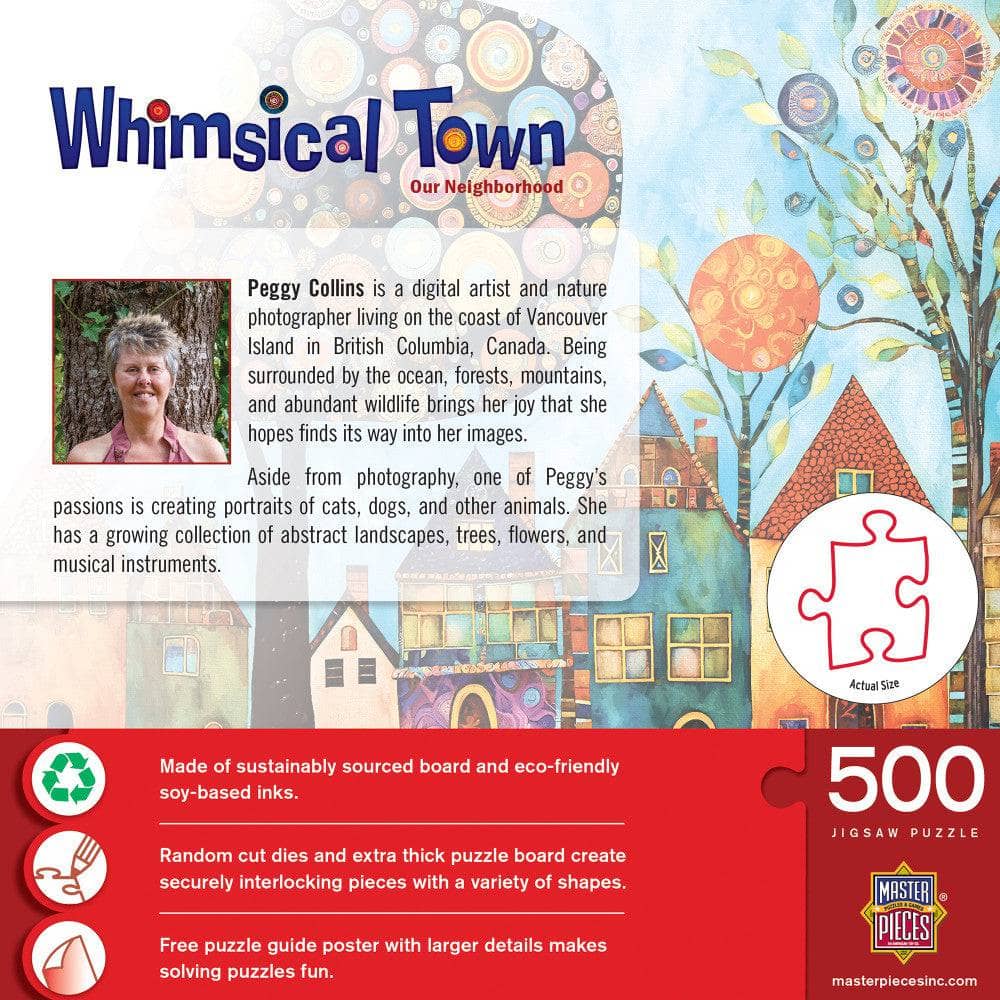 Whimsical Town - Our Neighborhood 500 Piece Jigsaw Puzzle