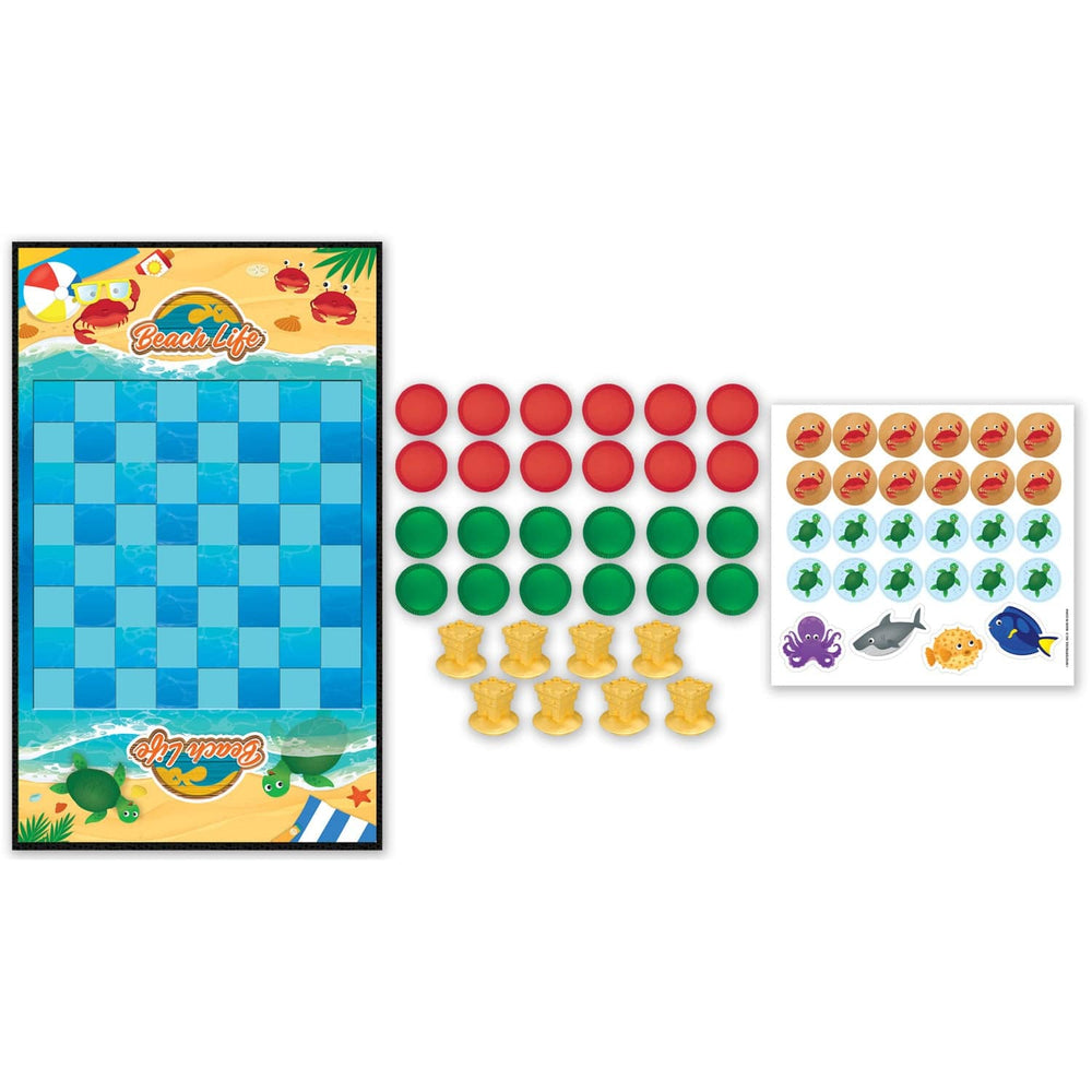 Beach Life Checkers Board Game (ONLINE ORDER ONLY)