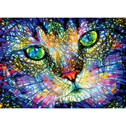 Stained Glass - Purrfect Glass 1000 Piece Jigsaw Puzzle
