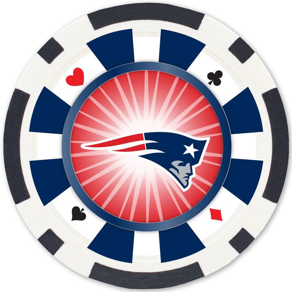 New England Patriots 100 Piece Poker Chips (ONLINE ORDER ONLY)