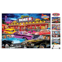 Drive-Ins, Diners & Dives - Golden Hour Grease 500 Piece Jigsaw Puzzle (ONLINE ORDER ONLY)