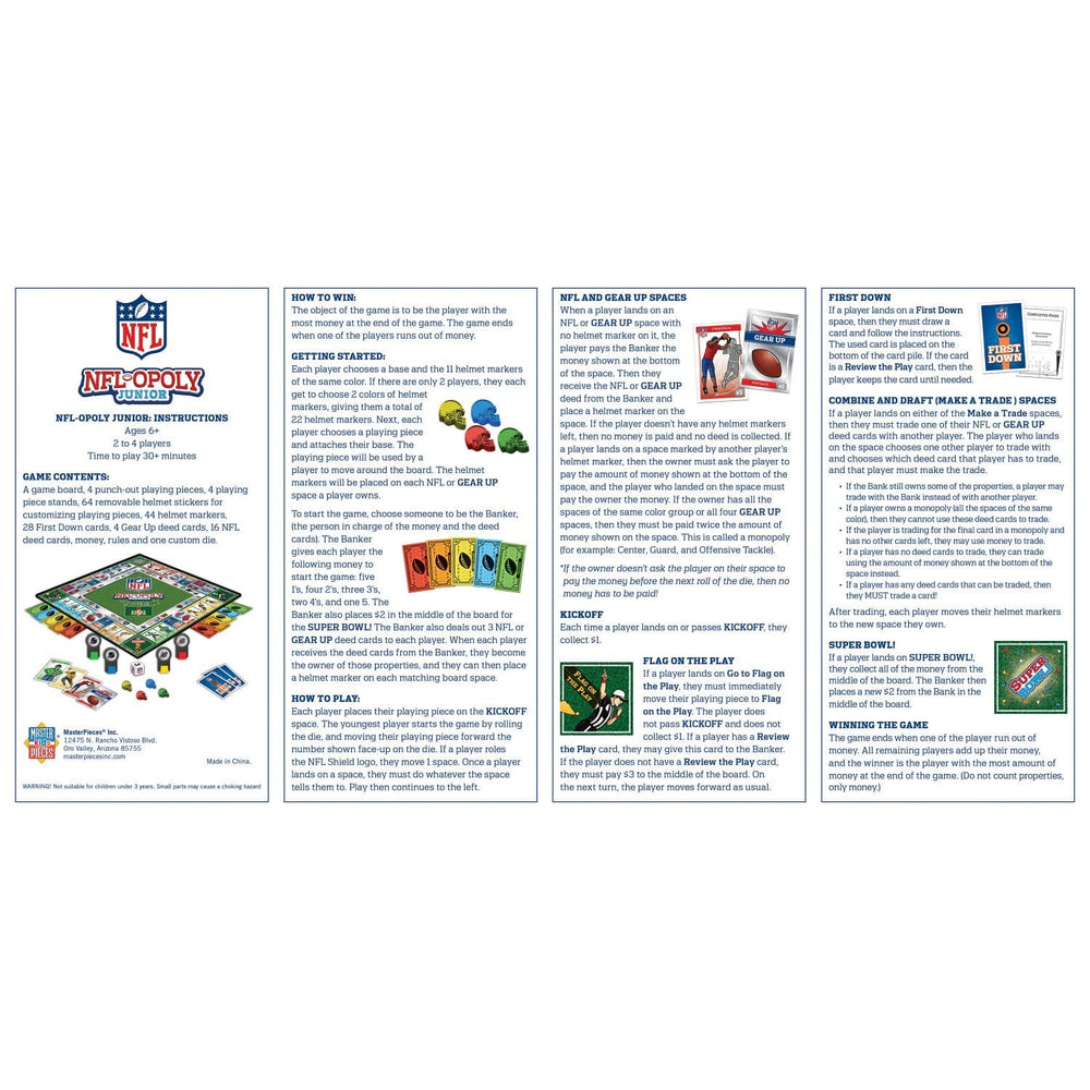 NFL Opoly Junior (ONLINE ORDER ONLY)