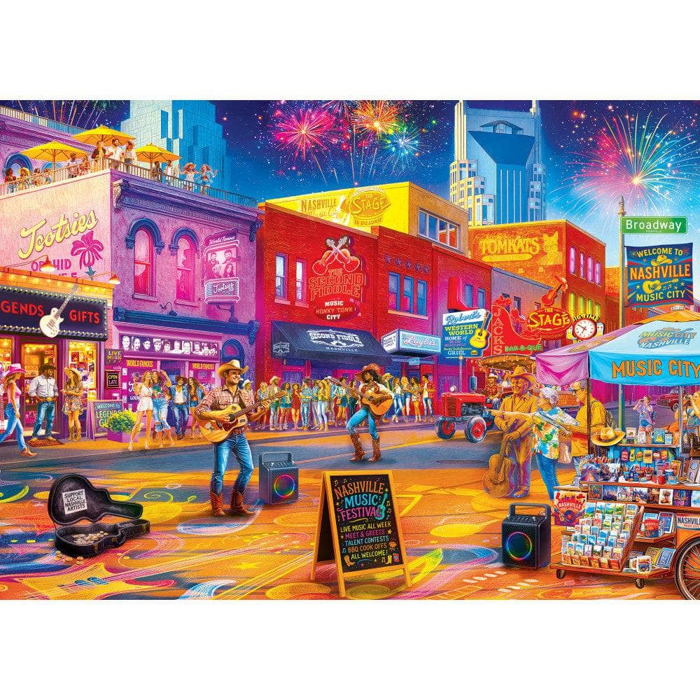 Travel Diary - Honky-Tonk Harmony 500 Piece Jigsaw Puzzle (ONLINE ORDER ONLY)