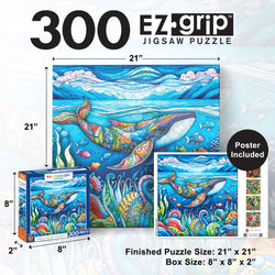 Kaleidoscope - The Happy Whale 300 Piece EZ Grip Jigsaw Puzzle