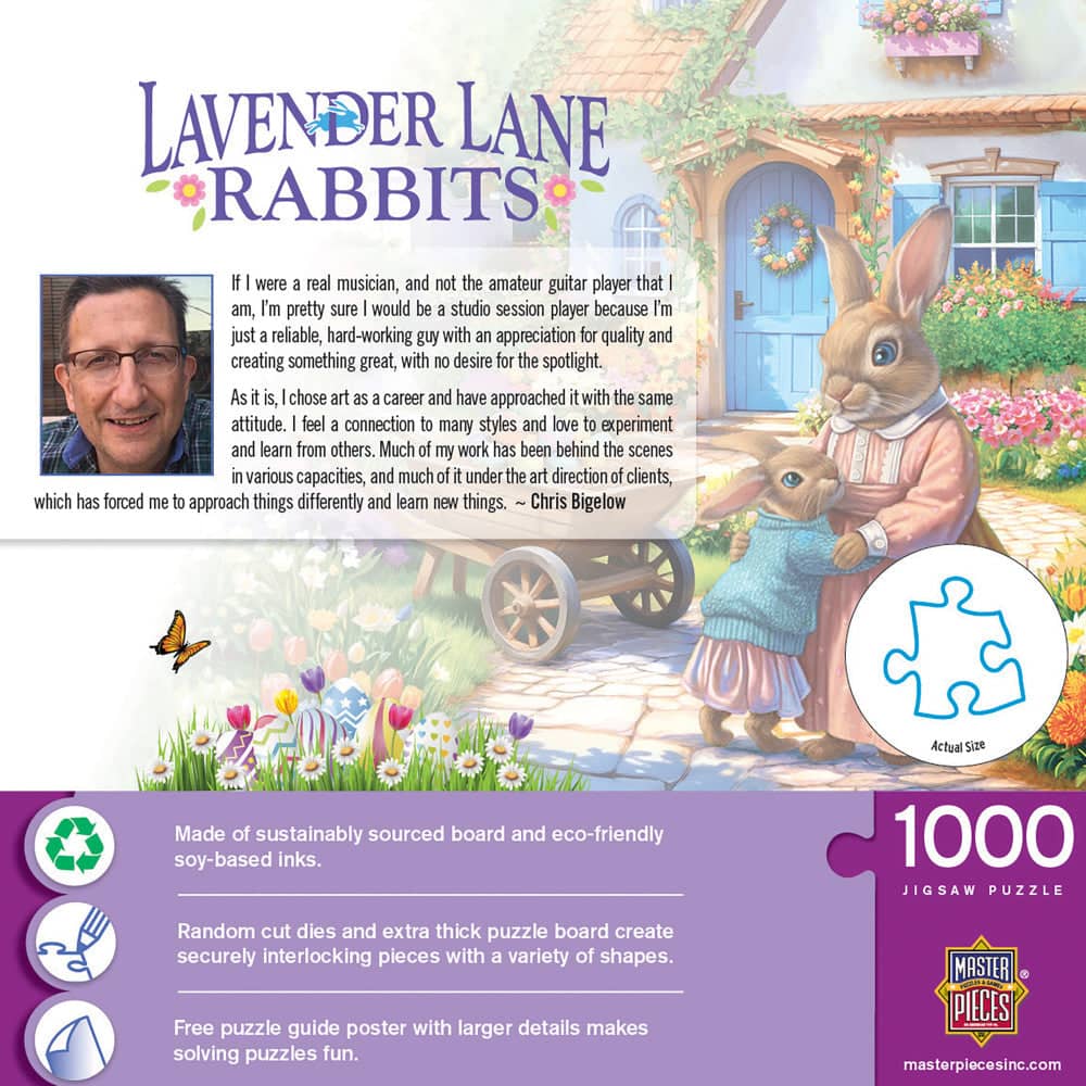 Easter - Lavender Lane Rabbits 1000 Piece Jigsaw Puzzle (ONLINE ORDER ONLY)