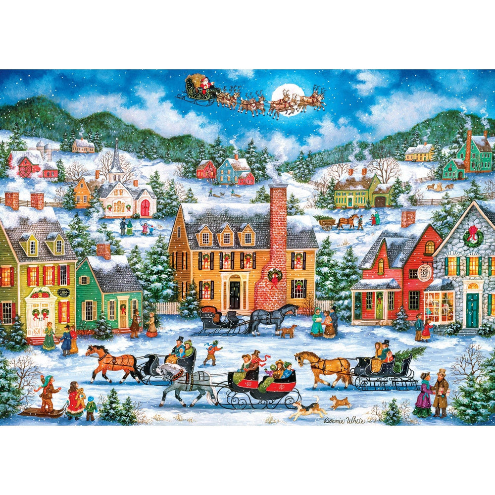 Season's Greetings - Christmas Eve Fly By 1000 Piece Jigsaw Puzzle (ONLINE ORDER ONLY)