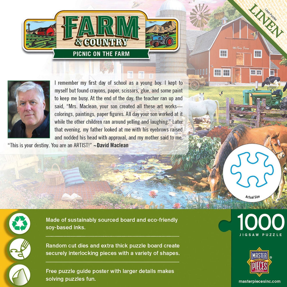 Farm & Country - Picnic on the Farm 1000 Piece Jigsaw Puzzle (ONLINE ORDER ONLY)