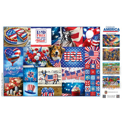 Celebrate America - Red, White, and Blue All Over 1000 Piece Jigsaw Puzzle (ONLINE ORDER ONLY)
