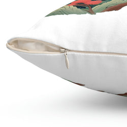 Japanese Sakura Temple Spun Polyester Square Pillow