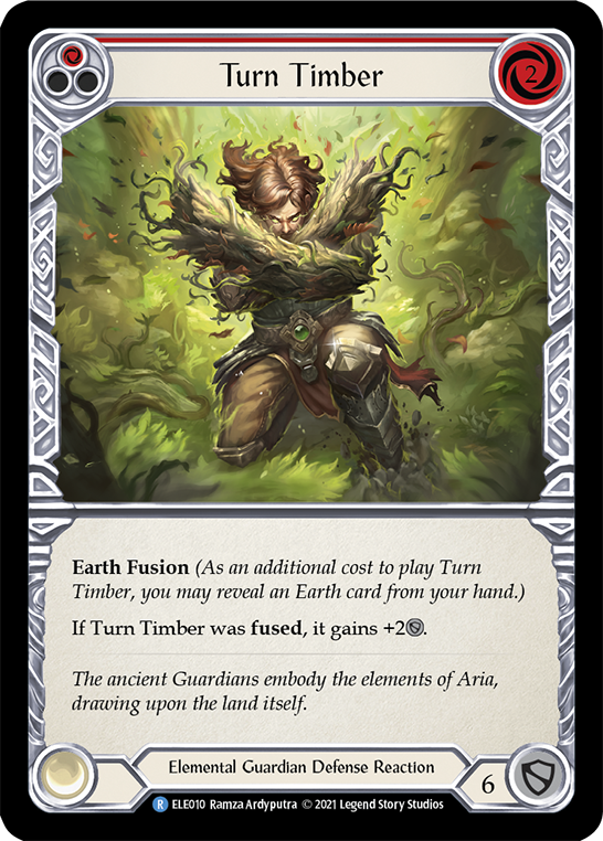 Turn Timber (Red) [ELE010] (Tales of Aria)  1st Edition Rainbow Foil