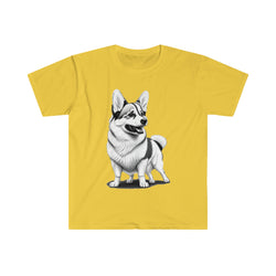 Happy Corgi Unisex Softstyle T-Shirt