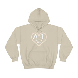 Anime Imports 2010 Heart Logo (White) Unisex Heavy Blend™ Hooded Sweatshirt
