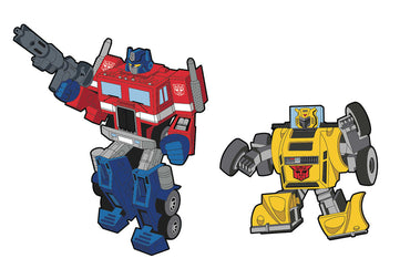 Transformers Optimus Prime X Bumblebee Retro Pin Set