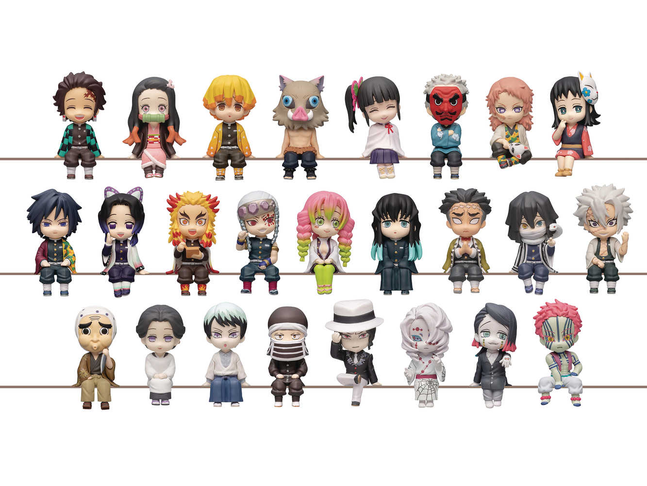 Demon Slayer Kimetsu Sitting 25pc Mini Figure Set