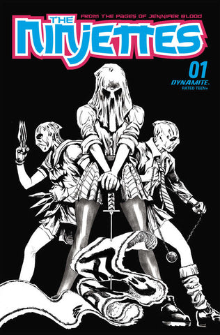 Ninjettes #1 Cover G 20 Copy Variant Edition Lau Black & White