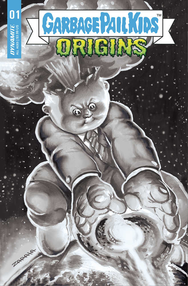 Garbage Pail Kids Origins #1 Cover G 20 Copy Variant Edition Zapata Black & White