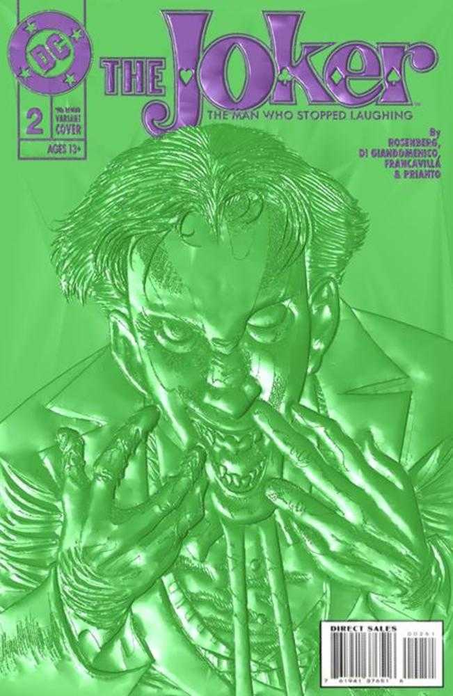 Joker The Man Who Stopped Laughing #2 Cover D Kelley Jones 90s Cover Month Foil Multi-Level Embossed Variant  Allocations May Occur