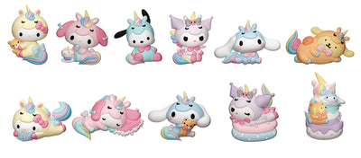 Hello Kitty & Friends S4 Unicorn 24pc 3D Bag Clip Blind Mystery Box Display