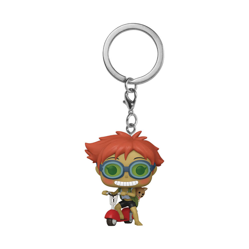 Pocket Pop Cowboy Bebop Deward On Scooter with Ein Keychain (C