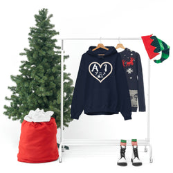 Anime Imports 2010 Heart Logo (White) Unisex Heavy Blend™ Hooded Sweatshirt