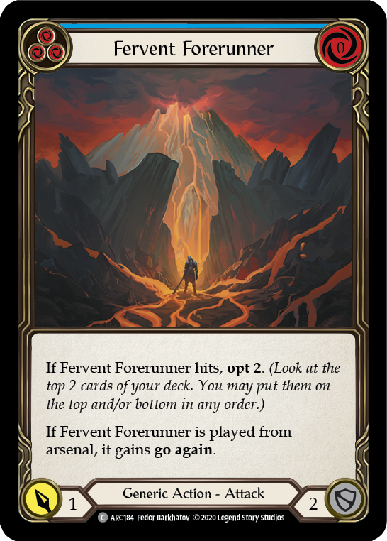 Fervent Forerunner (Blue) [U-ARC184] (Arcane Rising Unlimited)  Unlimited Rainbow Foil