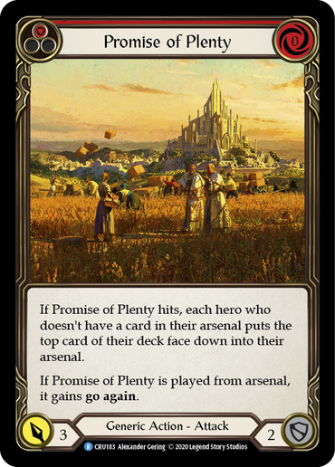 Promise of Plenty (Red) [CRU183] (Crucible of War)  1st Edition Normal