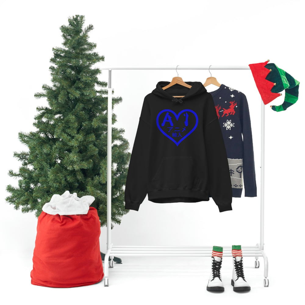 Anime Imports 2010 Heart Logo (BLUE) Unisex Heavy Blend™ Hooded Sweatshirt