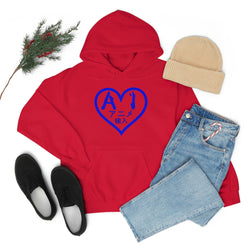 Anime Imports 2010 Heart Logo (BLUE) Unisex Heavy Blend™ Hooded Sweatshirt