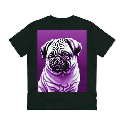 Pug In Purple Eco_Friendly Organic Creator T-shirt - Unisex