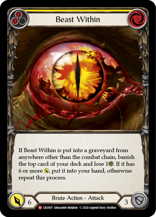 Beast Within [CRU007] (Crucible of War)  1st Edition Rainbow Foil