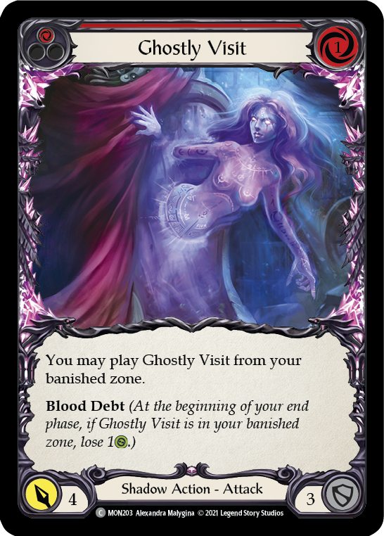 Ghostly Visit (Red) [MON203-RF] (Monarch)  1st Edition Rainbow Foil