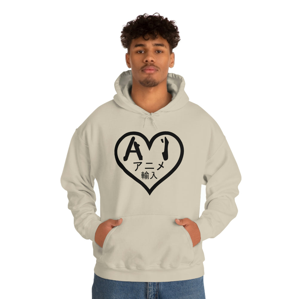 Anime Imports 2010 Heart Logo (BLK) Unisex Heavy Blend™ Hooded Sweatshirt